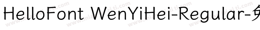HelloFont WenYiHei-Regular字体转换